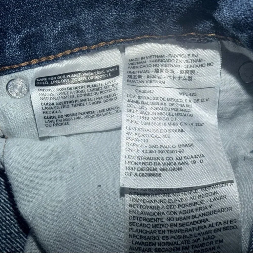 Vintage Levi's 569 Jeans Men 34x30 Blue Cotton Denim Straight Leg Dark Wash EUC